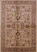 Mid-Century Modern Light Copper Gold Oriental Rug, urb639