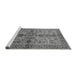 Sideview of Machine Washable Oriental Gray Industrial Rug, wshurb639gry