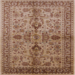 Square Machine Washable Industrial Modern Light Copper Gold Rug, wshurb639