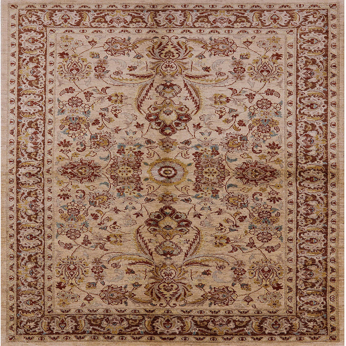 Square Machine Washable Industrial Modern Light Copper Gold Rug, wshurb639