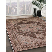 Mid-Century Modern Light Copper Gold Oriental Rug, urb640