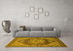 Machine Washable Oriental Yellow Industrial Rug in a Living Room, wshurb640yw