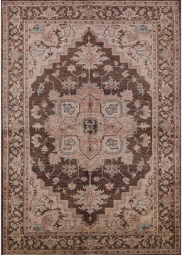 Mid-Century Modern Light Copper Gold Oriental Rug, urb640