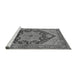 Sideview of Machine Washable Oriental Gray Industrial Rug, wshurb640gry