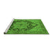 Sideview of Machine Washable Oriental Green Industrial Area Rugs, wshurb640grn