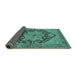 Sideview of Oriental Turquoise Industrial Rug, urb640turq