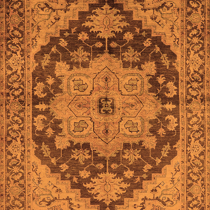Machine Washable Oriental Orange Industrial Area Rugs, wshurb640org