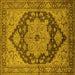 Square Oriental Yellow Industrial Rug, urb640yw