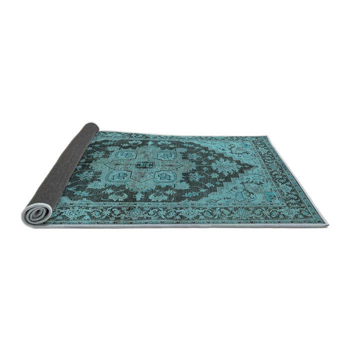 Sideview of Oriental Light Blue Industrial Rug, urb640lblu
