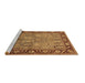 Sideview of Machine Washable Oriental Brown Industrial Rug, wshurb641brn