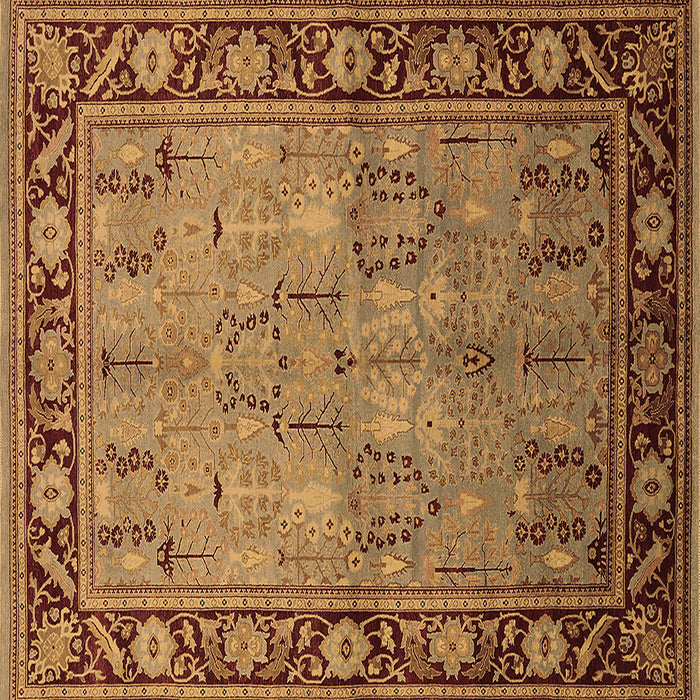 Square Oriental Brown Industrial Rug, urb641brn