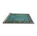 Sideview of Machine Washable Oriental Light Blue Industrial Rug, wshurb641lblu