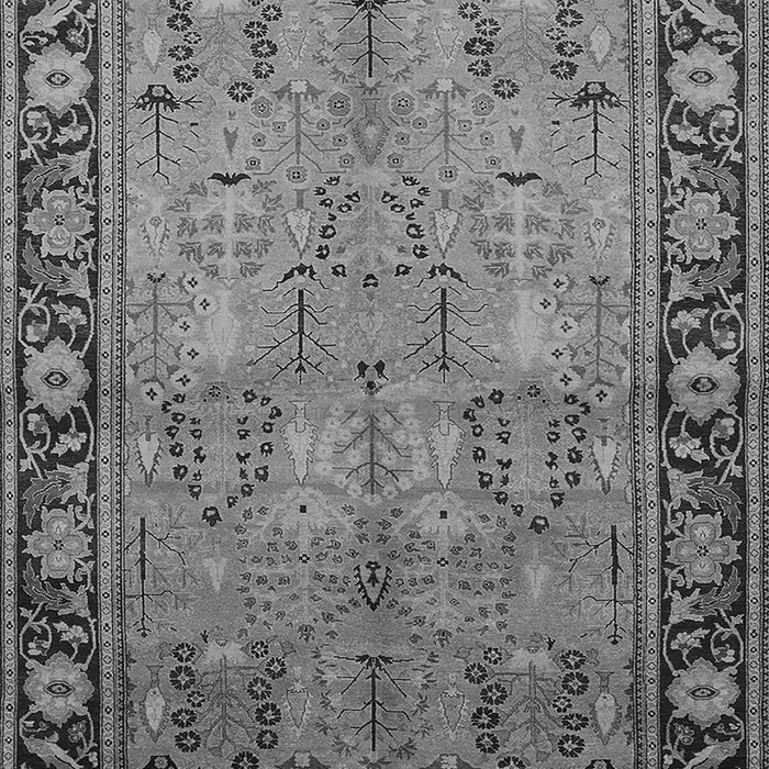 Machine Washable Oriental Gray Industrial Rug, wshurb641gry