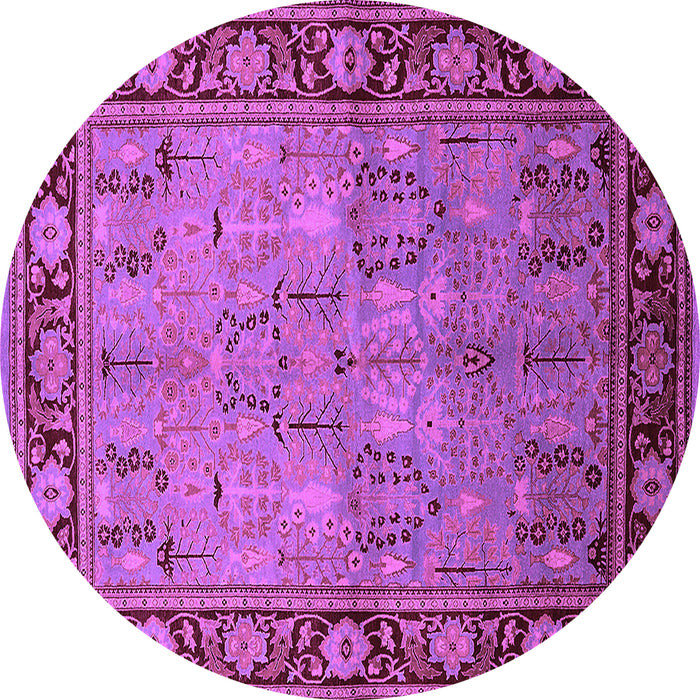 Round Oriental Purple Industrial Rug, urb641pur