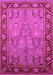 Machine Washable Oriental Pink Industrial Rug, wshurb641pnk