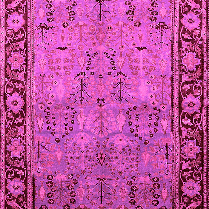 Machine Washable Oriental Pink Industrial Rug, wshurb641pnk