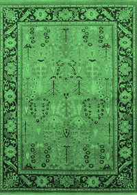 Oriental Emerald Green Industrial Rug, urb641emgrn