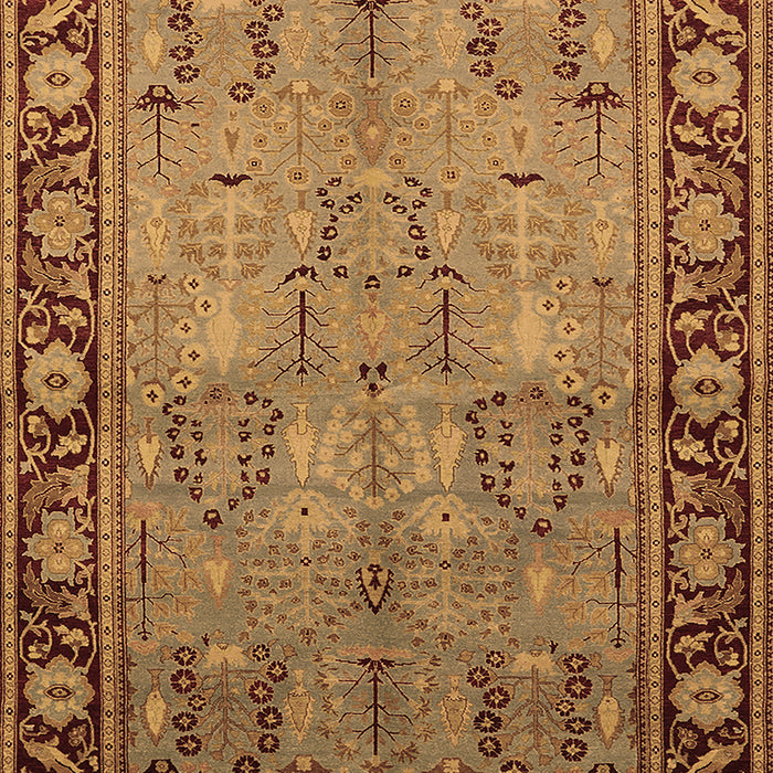 Machine Washable Oriental Brown Industrial Rug, wshurb641brn