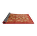 Sideview of Mid-Century Modern Red Oriental Rug, urb642