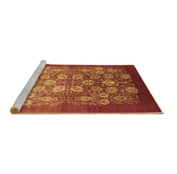 Sideview of Machine Washable Oriental Brown Industrial Rug, wshurb642brn