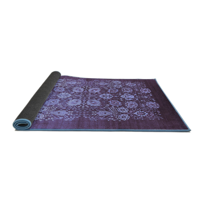 Sideview of Oriental Blue Industrial Rug, urb642blu