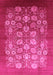 Machine Washable Oriental Pink Industrial Rug, wshurb642pnk