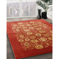 Mid-Century Modern Red Oriental Rug, urb642