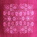 Square Oriental Pink Industrial Rug, urb642pnk