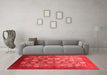 Industrial Red Washable Rugs