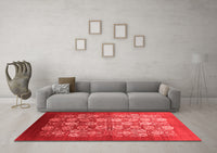 Machine Washable Oriental Red Industrial Rug, wshurb642red