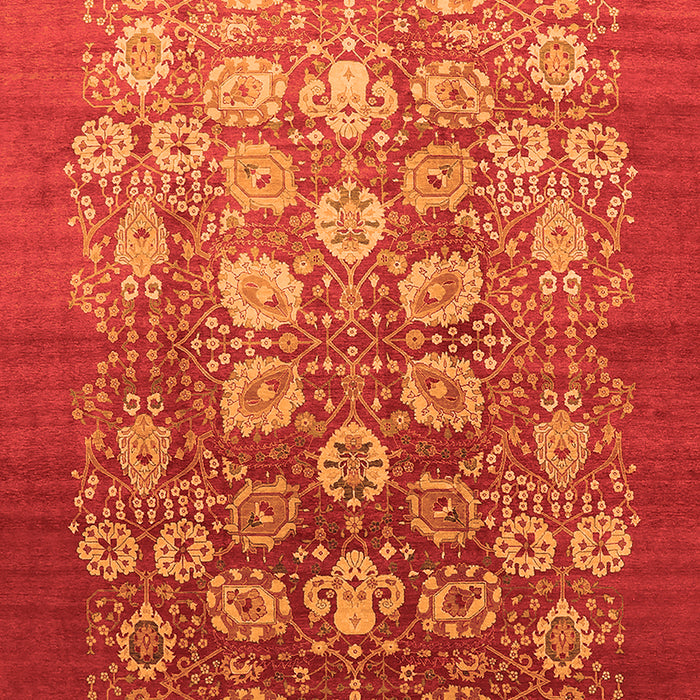 Machine Washable Oriental Orange Industrial Area Rugs, wshurb642org