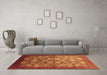 Machine Washable Oriental Brown Industrial Rug in a Living Room,, wshurb642brn