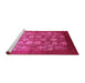 Sideview of Machine Washable Oriental Pink Industrial Rug, wshurb642pnk