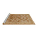 Sideview of Machine Washable Industrial Modern Brown Sand Brown Rug, wshurb643