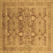 Square Oriental Brown Industrial Rug, urb643brn