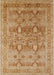 Mid-Century Modern Brown Sand Brown Oriental Rug, urb643