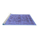 Sideview of Machine Washable Oriental Blue Industrial Rug, wshurb643blu