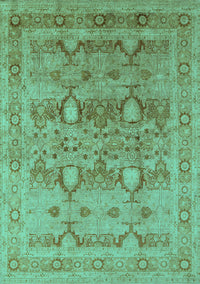 Oriental Turquoise Industrial Rug, urb643turq