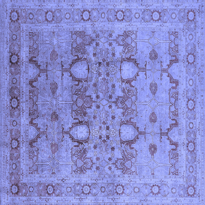 Square Oriental Blue Industrial Rug, urb643blu