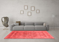 Machine Washable Oriental Red Industrial Rug, wshurb643red