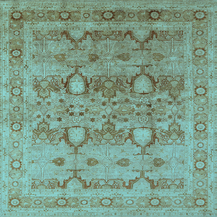 Square Oriental Light Blue Industrial Rug, urb643lblu