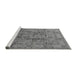 Sideview of Machine Washable Oriental Gray Industrial Rug, wshurb644gry