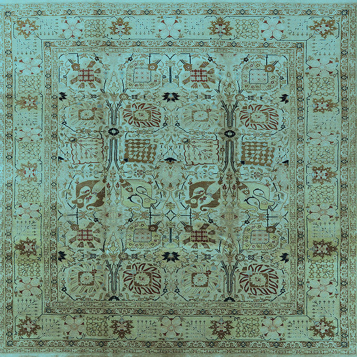 Square Oriental Light Blue Industrial Rug, urb644lblu