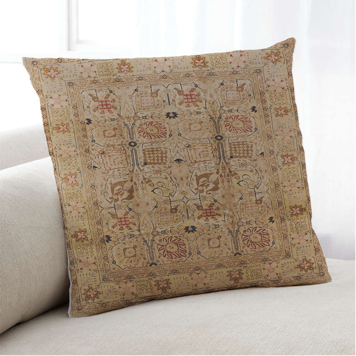 Lifestyle Image of Mid-Century Modern Urban Square Mahogany Brown Throw Pillow, 18 inch by 18 inch, pwurb644
