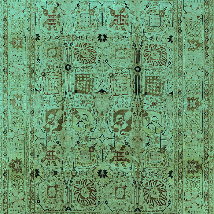 Oriental Turquoise Industrial Rug, urb644turq