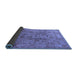 Sideview of Oriental Blue Industrial Rug, urb644blu