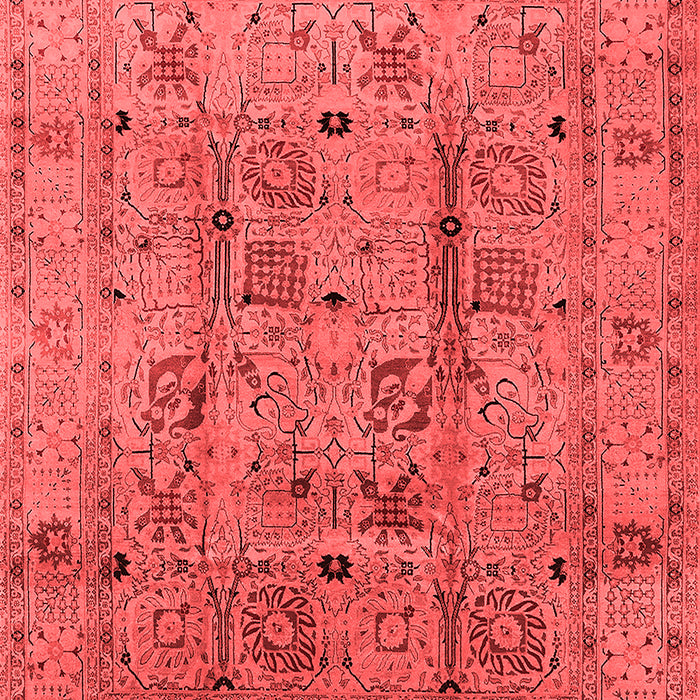 Machine Washable Oriental Red Industrial Rug, wshurb644red