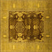 Square Oriental Yellow Industrial Rug, urb645yw