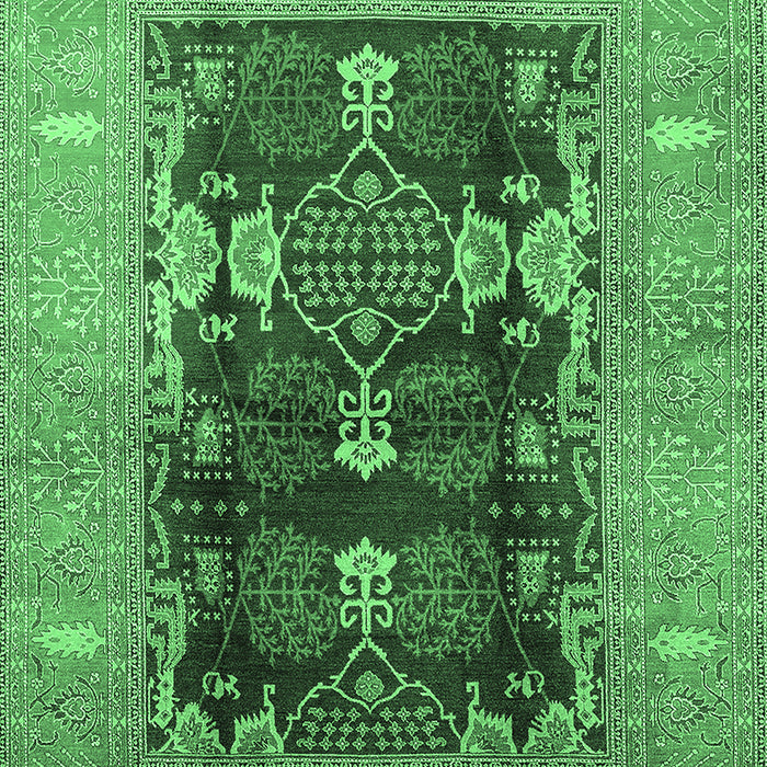 Machine Washable Oriental Emerald Green Industrial Area Rugs, wshurb645emgrn