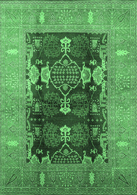 Oriental Emerald Green Industrial Rug, urb645emgrn